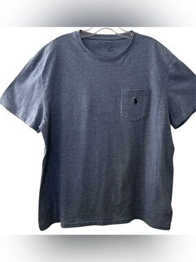 POLO RALPH LAUREN Blue Crewneck Classic Fit Pocket/Logo Shirt Men’s Large